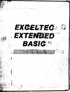 Exceltec Extended Basic manual