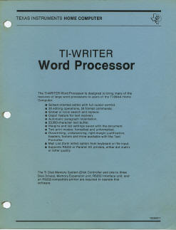 TI Writer manual